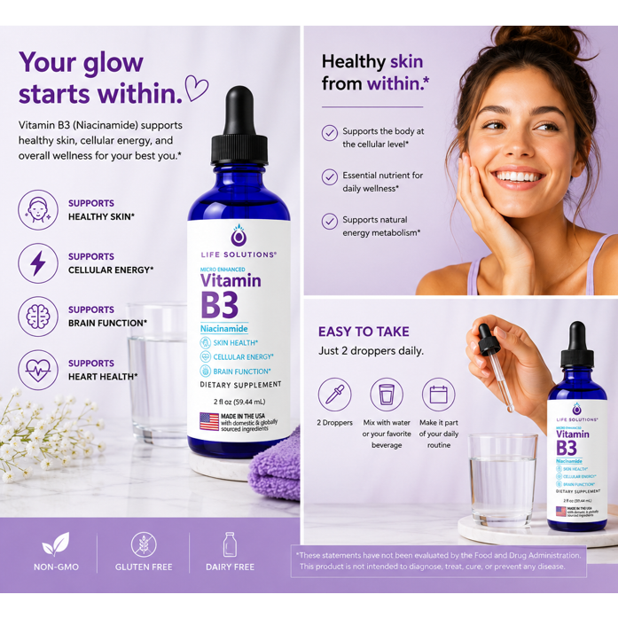 Liquid Vitamin B3 Dropper
