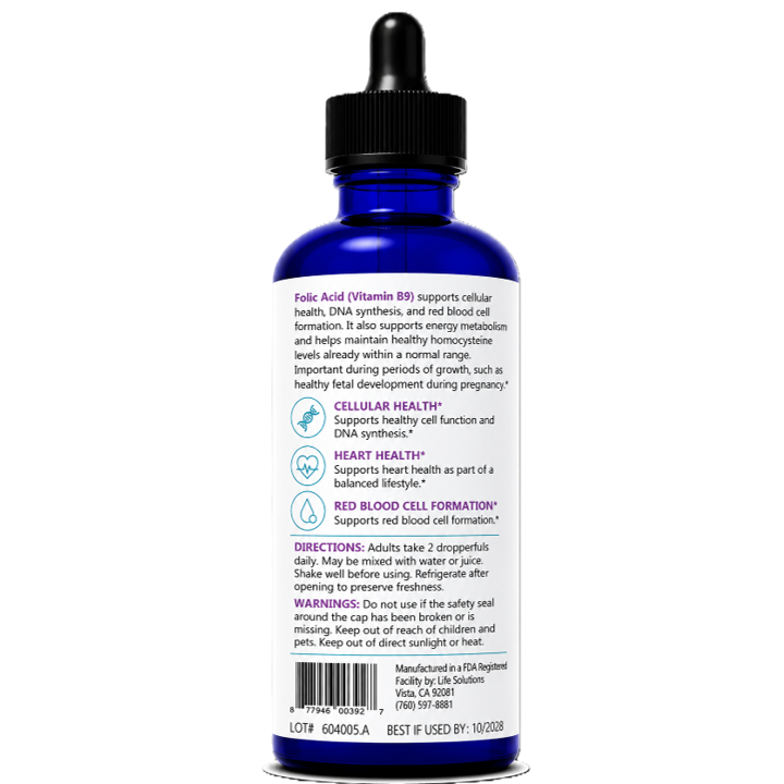 Liquid Vitamin B9 Dropper – 2 oz