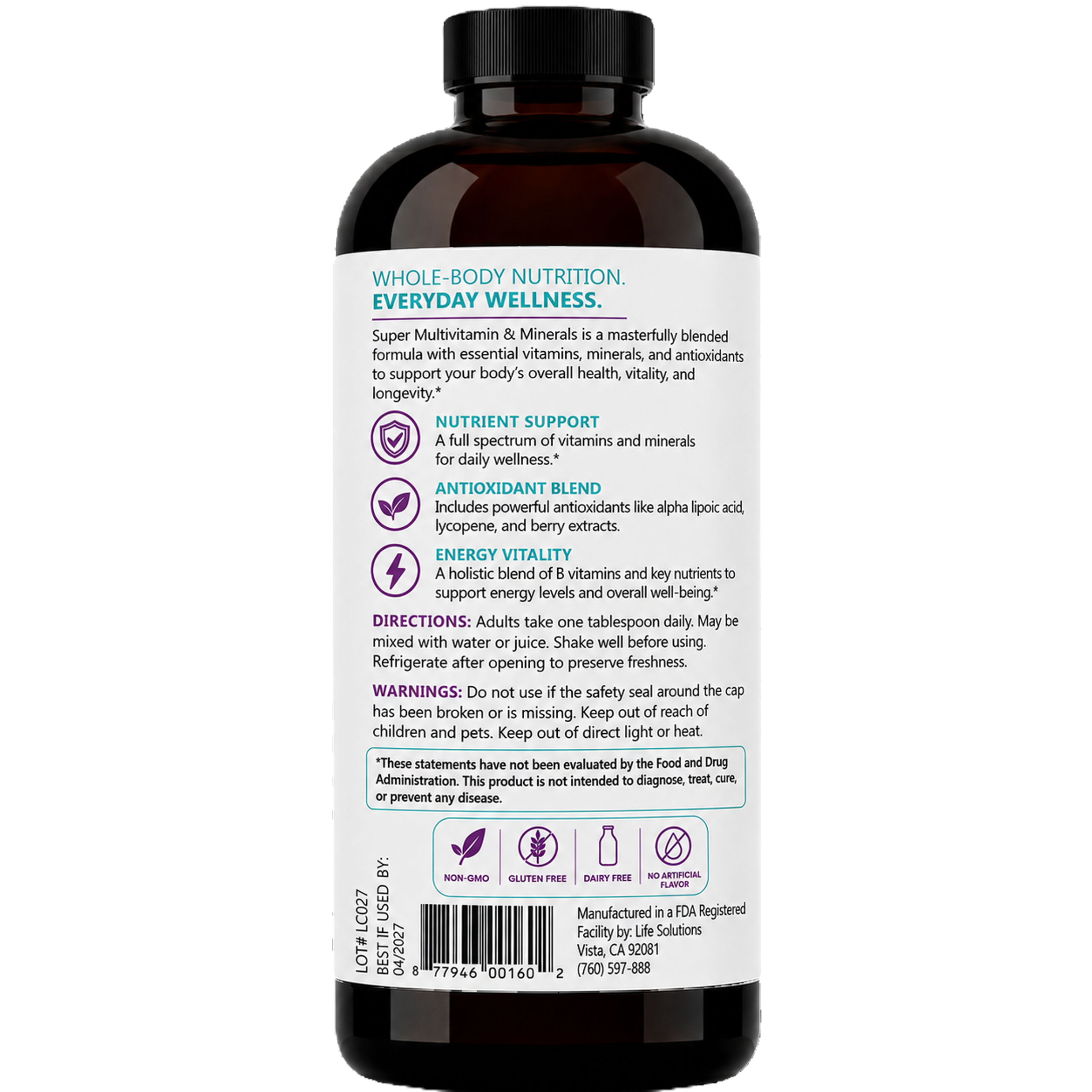 Liquid Super Multivitamins and Minerals