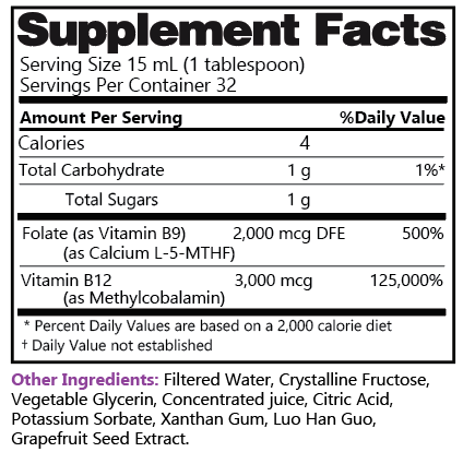 Liquid Methyl Folic Acid + Methyl Vitamin B12