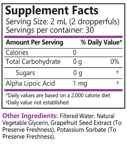 Liquid Alpha Lipoic Acid Dropper