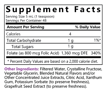 Liquid Folic Acid Supplement