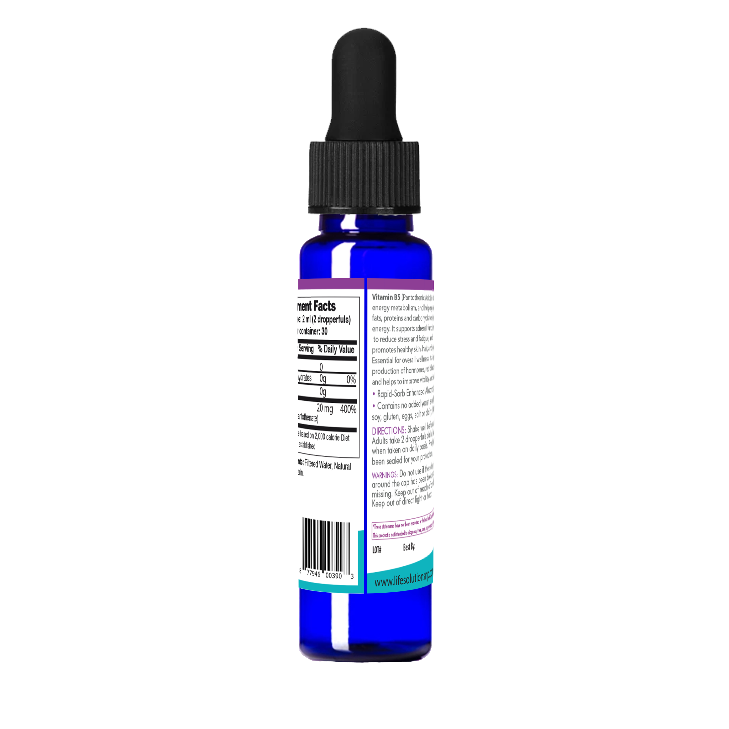 Liquid Vitamin B5 Dropper — 2 oz