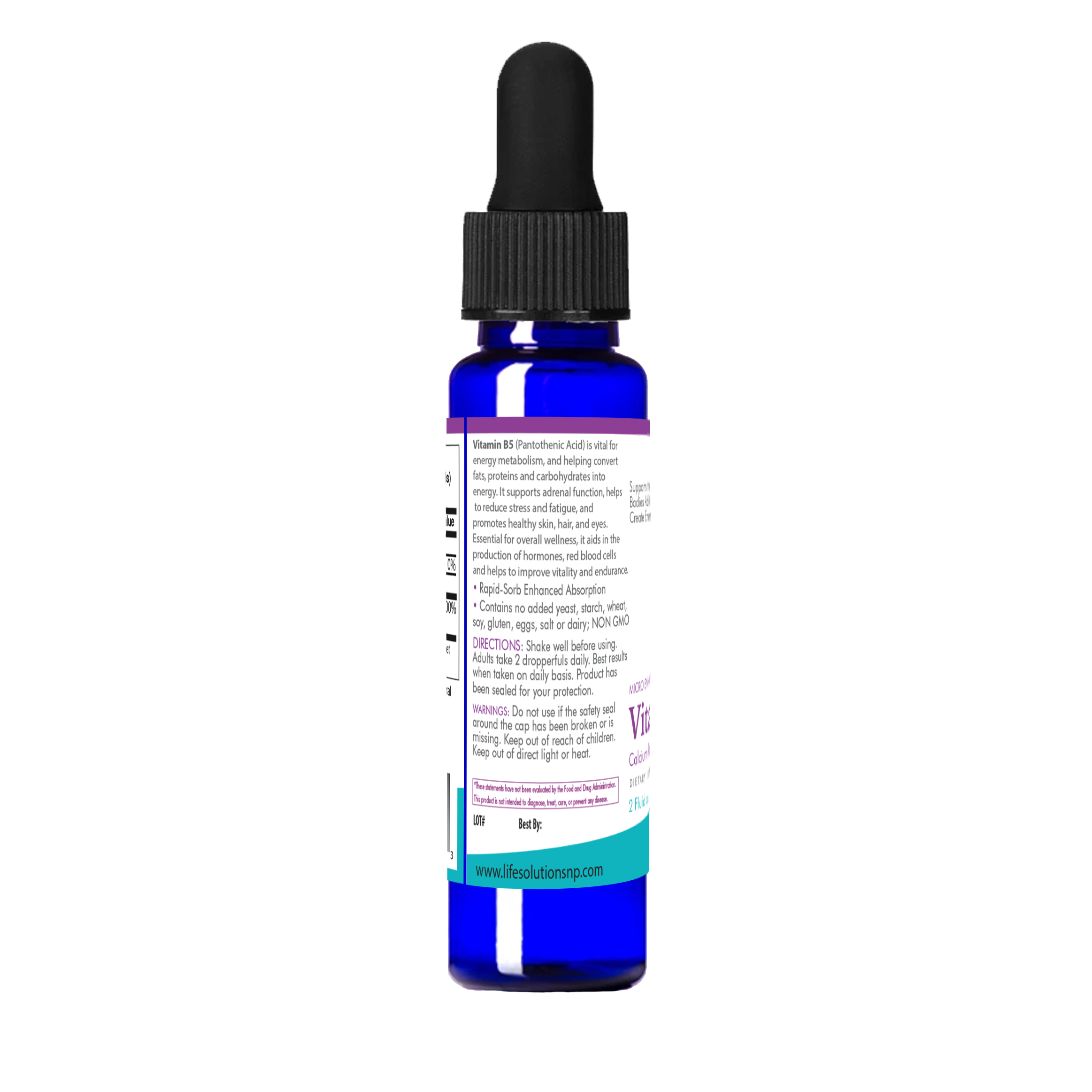 Liquid Vitamin B5 Dropper — 2 oz