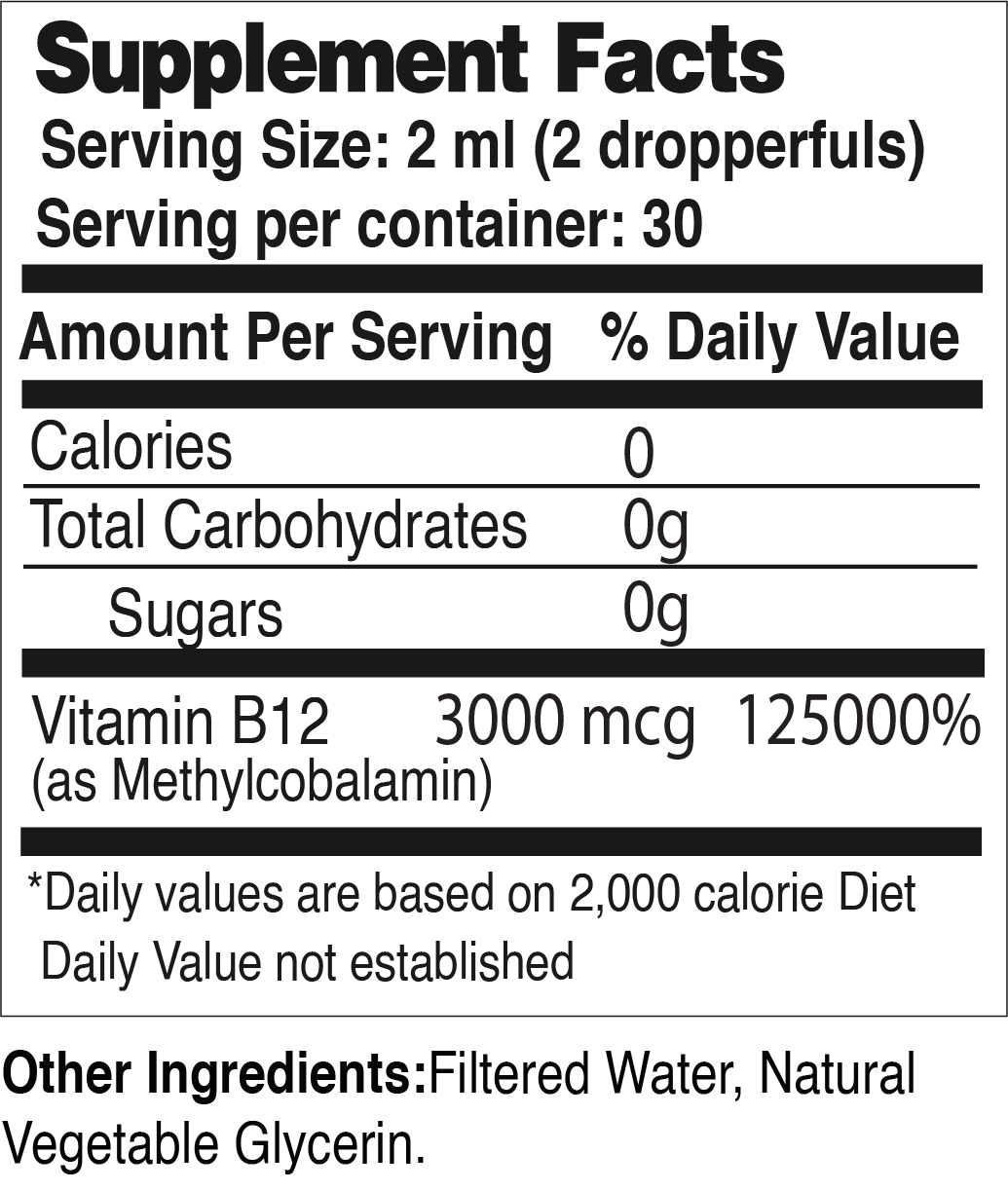 Liquid Vitamin B12 Dropper