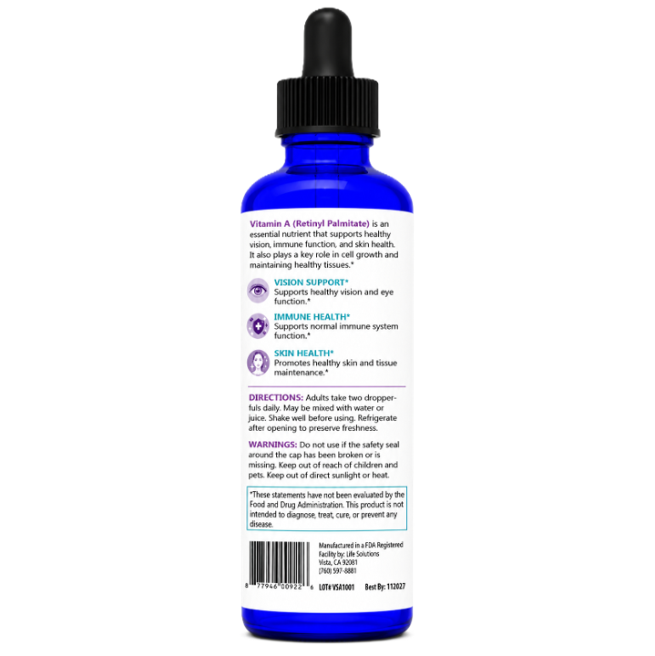 Liquid Vitamin A Dropper - 2 oz