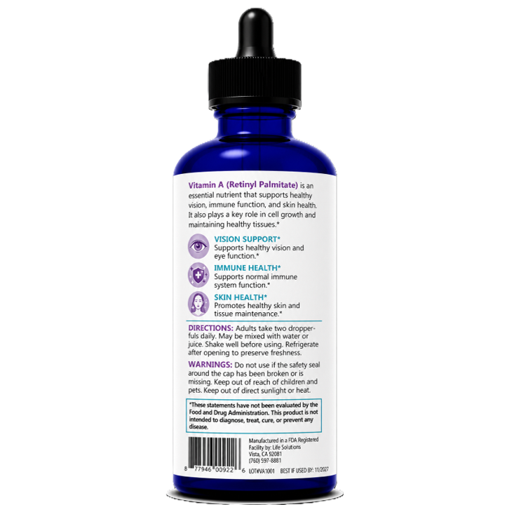 Liquid Vitamin A Dropper - 2 oz