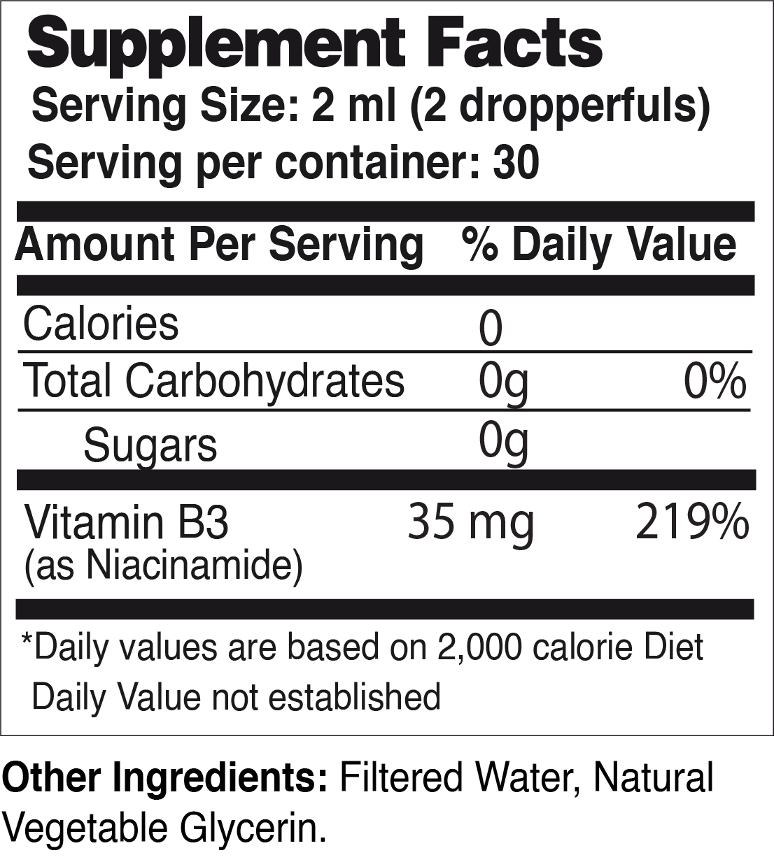 Liquid Vitamin B3 Dropper