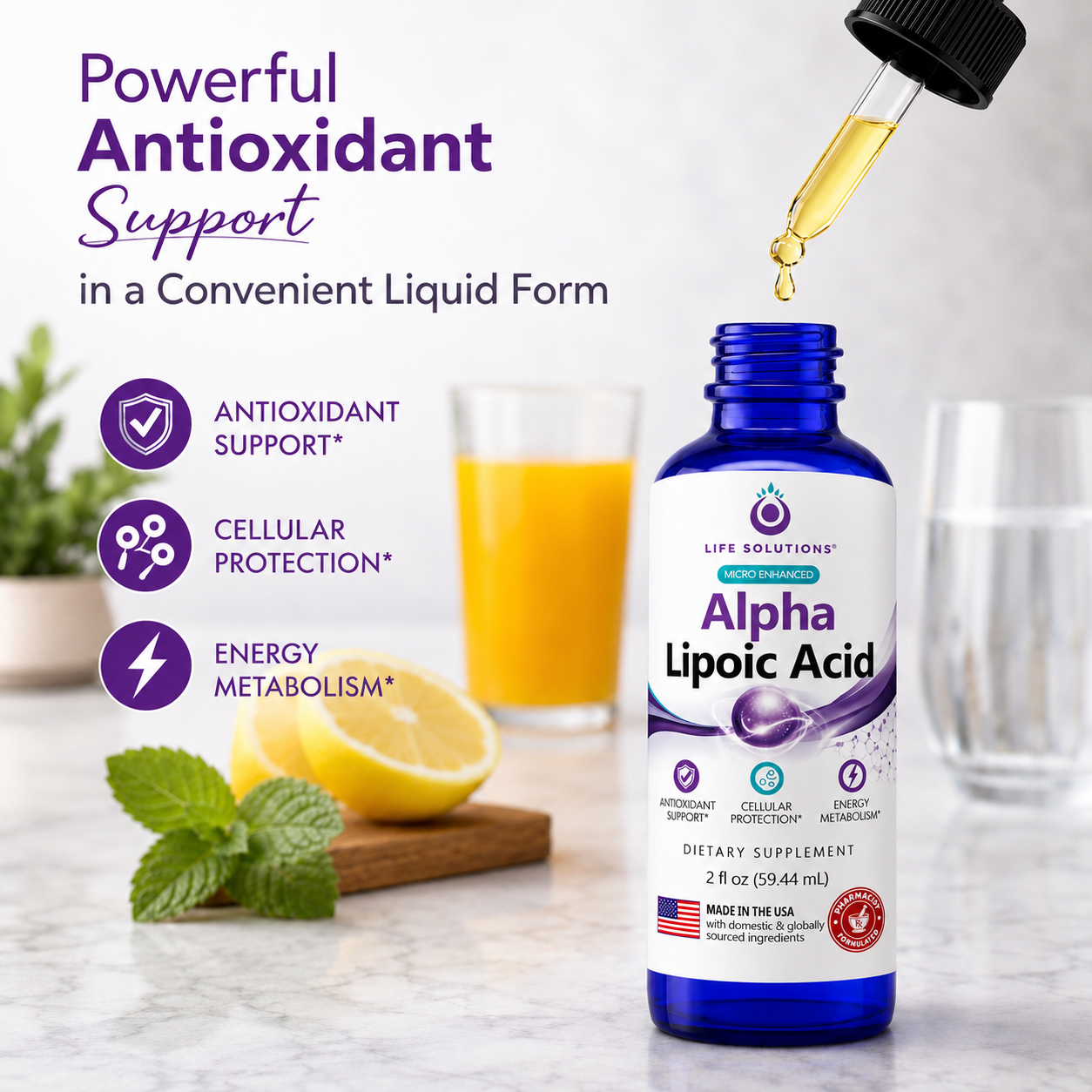 Liquid Alpha Lipoic Acid Dropper