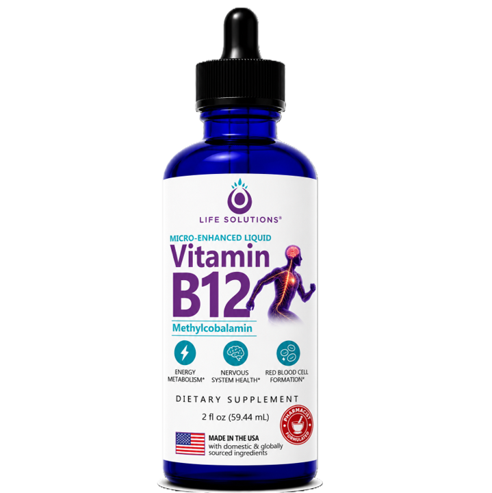 Liquid Vitamin B12 Dropper - 2 oz