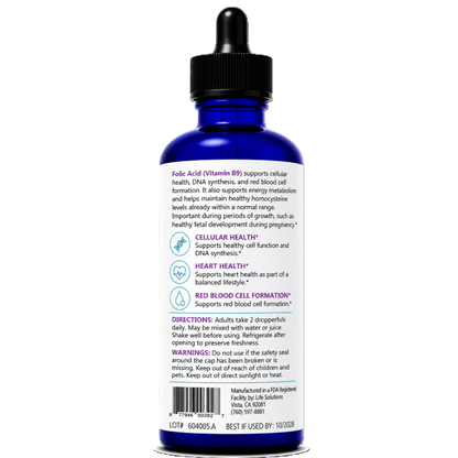 Liquid Vitamin B9 Dropper – 2 oz