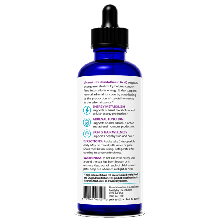 Liquid Vitamin B5 Dropper - 2 oz