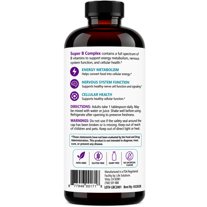 Liquid Super B Complex Vitamins
