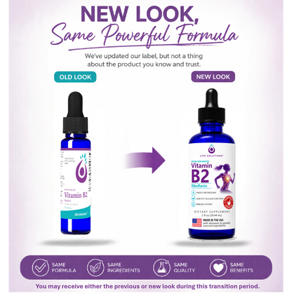 Liquid Vitamin B2 Dropper - 2 oz