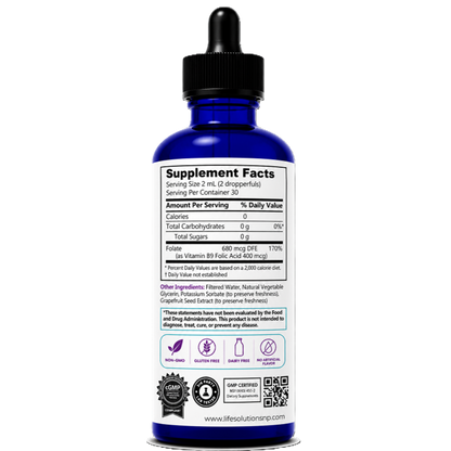 Liquid Vitamin B9 Dropper – 2 oz