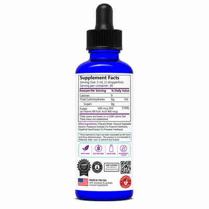 Liquid Vitamin B9 Dropper – 2 oz