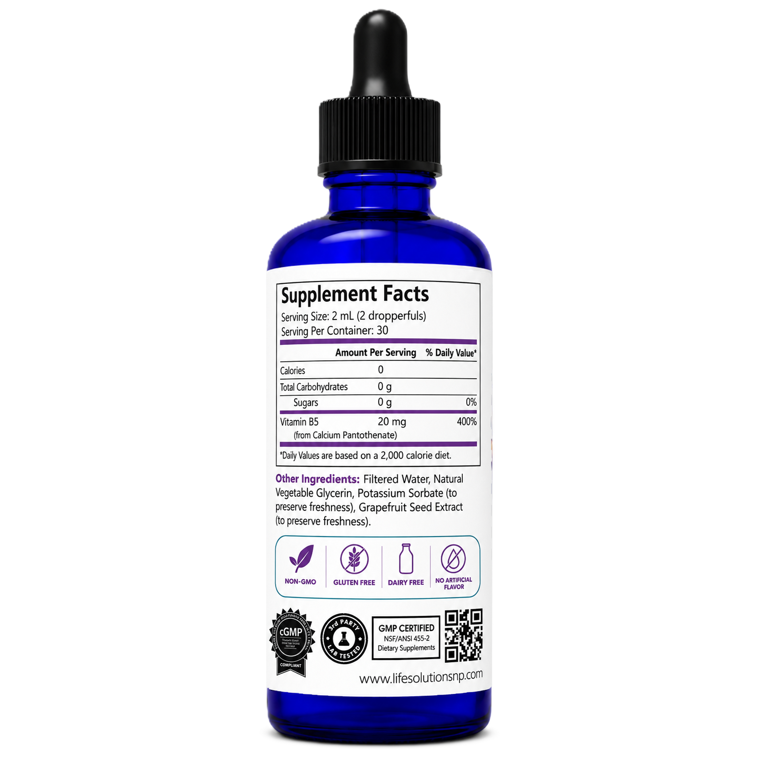 Liquid Vitamin B5 Dropper - 2 oz