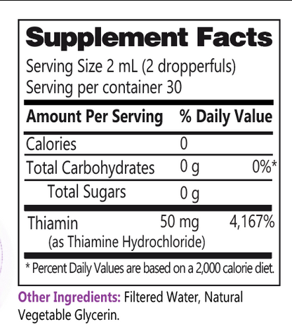 Liquid Vitamin B1 Dropper - 2 oz
