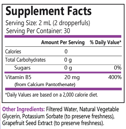 Liquid Vitamin B5 Dropper - 2 oz