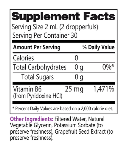 Liquid Vitamin B6 Dropper - 2 oz