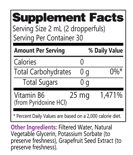 Liquid Vitamin B6 Dropper - 2 oz