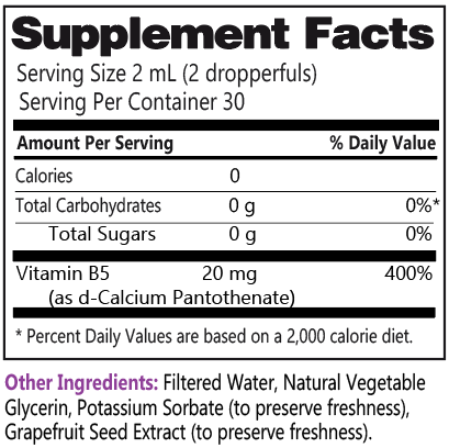 Liquid Vitamin B5 Dropper - 2 oz