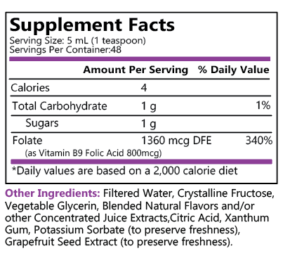 Liquid Folic Acid Supplement