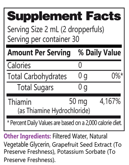 Liquid Vitamin B1 Dropper - 2 oz