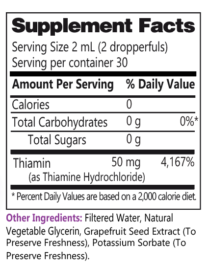 Liquid Vitamin B1 Dropper - 2 oz