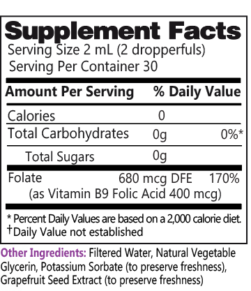 Liquid Vitamin B9 Dropper – 2 oz