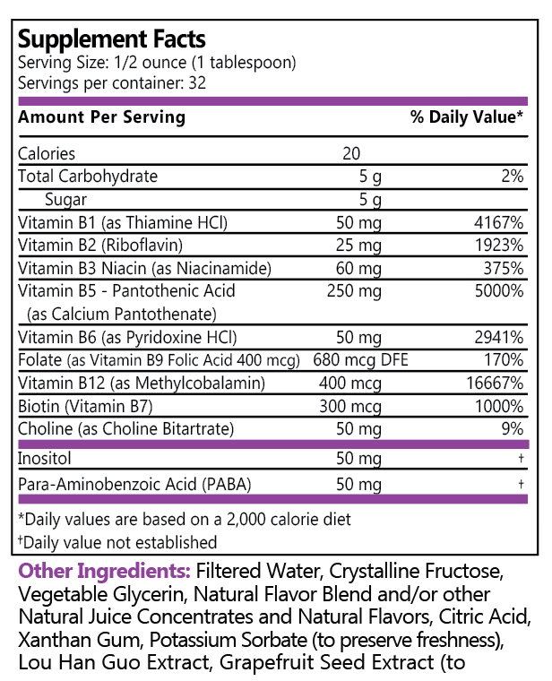 Liquid Super B Complex Vitamins