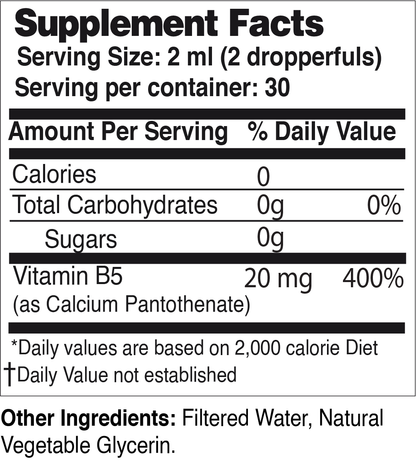 Liquid Vitamin B5 Dropper — 2 oz