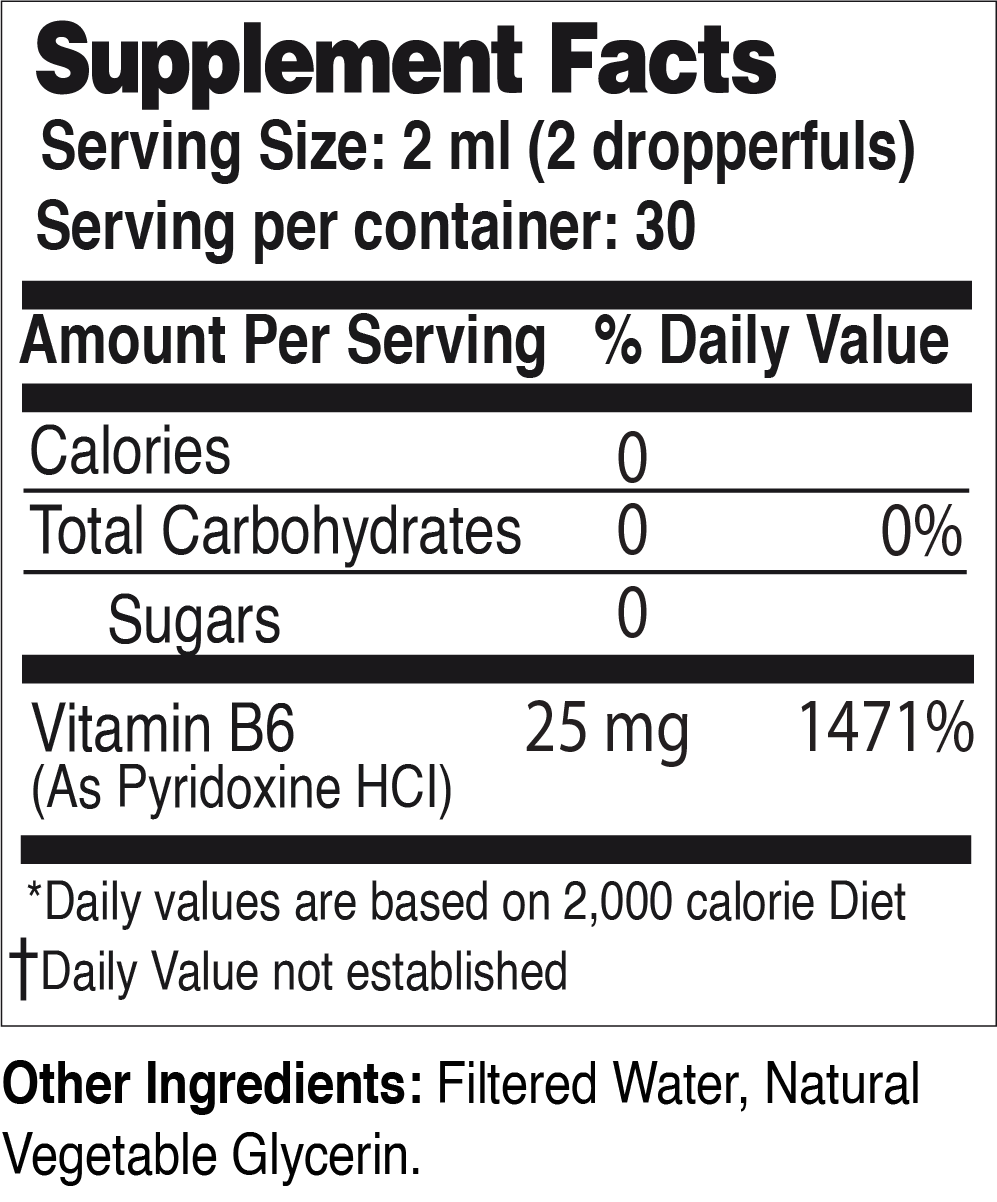 Liquid Vitamin B6 2oz Dropper