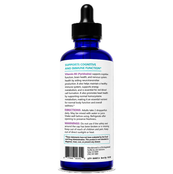 Liquid Vitamin B6 Dropper - 2 oz