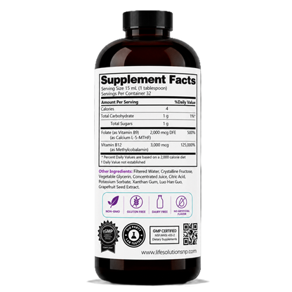 Liquid Methyl Folic Acid + Methyl Vitamin B12