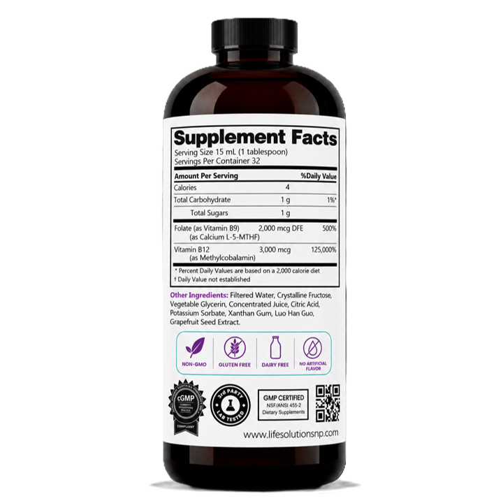Liquid Methyl Folic Acid + Methyl Vitamin B12