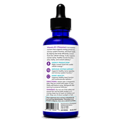 Liquid Vitamin B1 Dropper - 2 oz