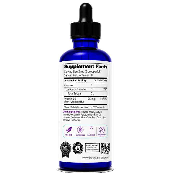 Liquid Vitamin B6 Dropper - 2 oz